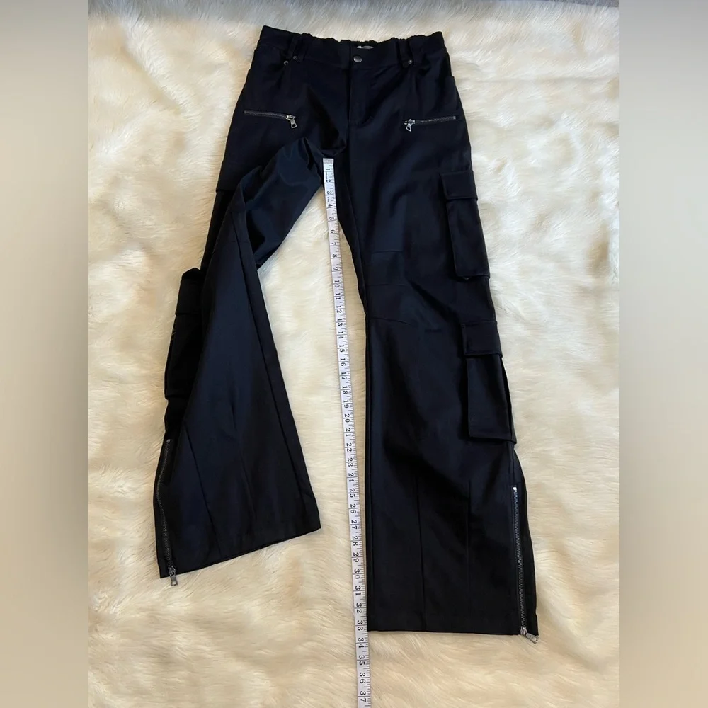 🆕 Alice + Olivia AKERS OVERSIZED CARGO PANT COLOR Black Sz 6 - Picture 10 of 16